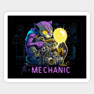 Cute Cat Mechanic Magnet